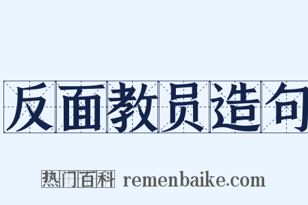 反面教员造句是什么意思的图片